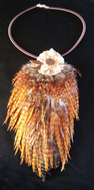 "Wings" Copper/bronze feather piece